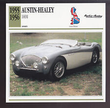 1955-1956 Austin-healey 100m 100-m British Car Photo Spec Sheet Info Atlas Card