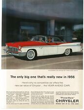 1956 Chrysler New Yorker Red White 2-door Hardtop Vintage Print Ad