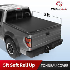 5 Ft Bed Soft Roll Up Tonneau Cover For 2016-2023 Toyota Tacoma Truck W Lamp