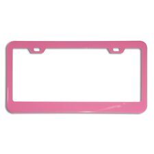 Plain Quality Stainless Steel Heavy Duty Hot Pink License Plate Frame Tag Border