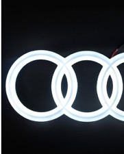 Led Black Emblem Front Grille Badge White Light Rings For Audi Q5 Q7 A6 A7 A8