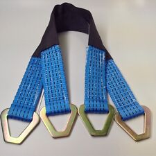 Set Of 2 - 2x36 Axle Straps Tie Downs - Blue 3335lbs Workng Load Limit