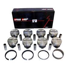 Speed Pro H860cp60 Chevy 383 Flat Top Pistons Moly Rings Kit 060 Sbc 388