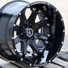 20 Gloss Black Lonestar Bandit Wheels 20x12 6x135 -44mm Ford F150 Truck Offroad
