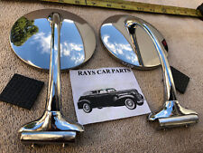 New Set 37 4 Inch Round Right And Left Vintage Style Side View Mirrors