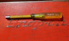 Vintage Snap On Nd110 Sae 516 Clear Yellow Handle Nut Driver Usa Slightly Bent