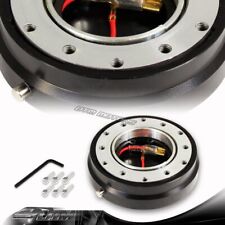 1 Black 6-hole Steering Wheel Short Quick Release Hub Adapter Kit Universal