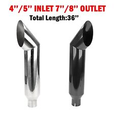 Inlet 45outlet 78miter Angle Cut Diesel Smoker Exhaust Stacktip 36long
