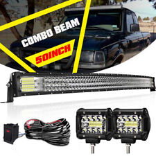 Roof 50inch Led Light Bar Curved Flood Spot Combo Truck Roof Driving 4x4 Offroad