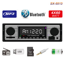 Bluetooth Vintage Car Fm Radio Mp3 Player Usb Classic Stereo Audio Receiver Aux