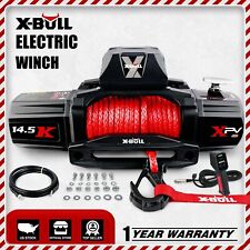 X-bull 14500lb Electric Winch Synthetic Rope Trailer Truck 4wd Suv Off-road