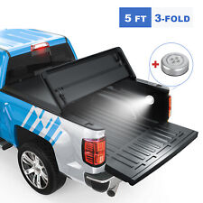 5ft 3-fold Soft Tonneau Truck Cover For 2019-2023 Ford Ranger Xlt Pickup 2.3l