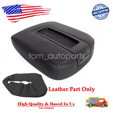 Center Console Lid Leather Armrest Cover For Chevy Tahoe Suburban 07-13 Black