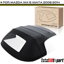 Convertible Soft Top W Defroster Glass Window For Mazda Mx-5miata 06-14 Black