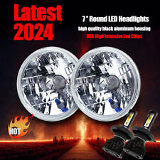 2pcs For Dodge Dart 1964-76 Dot 7 Inch Round Led Headlights Hi-lo Sealed Beam