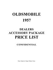 1957 Oldsmobile Oem Accessory Part Number And Description List