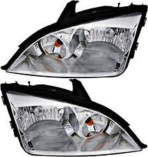 For 2005-2007 Ford Focus Headlight Halogen Set Driver And Passenger Side
