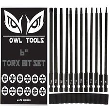 6 Long Torx Bit Set 12 Pack Of Drill Bits With Case Security Tamper Proof