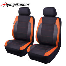 Front Car Seat Covers Set Universal With Back Pocket Fit Armrest Truck Van Suv