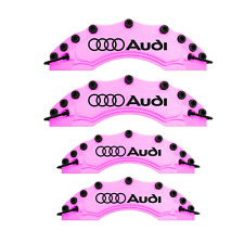 Audi Brake Caliper Cover Customized Design 4 Pieces  Pink
