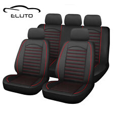 Universal Pu Leather Car Auto 5 Seat Cover Front Rear Full Set Cushion Protector