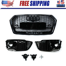 For Audi Q5 Sq5 2018 2019 Rsq5 Front Honeycomb Mesh Grill Fog Lamp Grilles