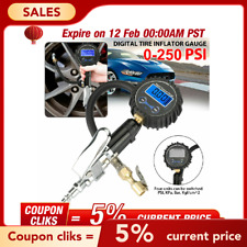 For Truck Carbike Digital Tire Inflator With Pressure Gauge 250 Psi Air Chuck