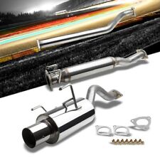 4 Round Muffler Tip Exhaust Catback System For 02-06 Acura Rsx Base 2.0l Dohc