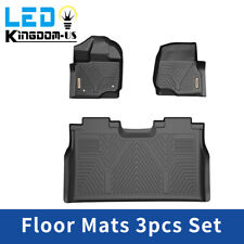 All Weather Floor Mats For 2015-2023 Ford F-150 Super Crew Cab Black Tpe Liners