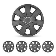 14 Set Of 4 Black Matte Wheel Covers Snap On Hub Caps Fit R14 Tire Steel Rim