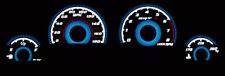 Blue White Glow Gauge Overlay Fit For 06-10 Dodge Charger Challenger W 180 Mph