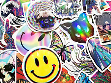 10-100 Cool Holographic Reflective Sticker Pack Rainbow Light Lot For Laptops