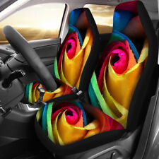 Rose Trendy Floal Car Seat Covers For Women Girls Front Seat Protector Set Of 2