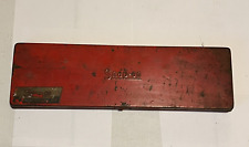 Snap-on Kr-281 Vintage Red Metal Tool Storage Box 19-12 X 5-34 X 1-14 Usa