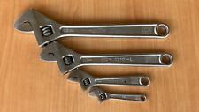 Vintage Pc Adjustable Wrench Set 4-6-10-12-made In Usa 