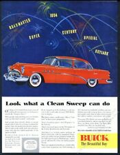 1954 Buick Super Sedan Red Car Photo Vintage Print Ad
