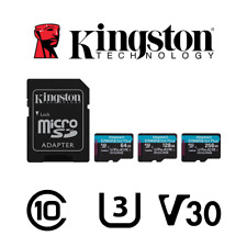 Kingston Micro Sd Card Canvas Go Plus Memory 64gb 128gb 256gb Class 10 Tf V30