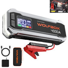 12v Car Jump Starter 4000a Booster Jumper Power Bank Battery Charge Lcd Display
