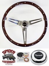 1961-1966 Plymouth Steering Wheel 15 Muscle Car Mahogany Wood