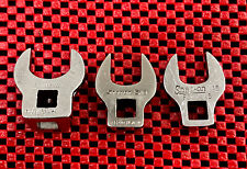 Snap-on Tools 3 Pc Set 38 Drive Sae Metric Open-end Crowfoot Wrench Set Usa M3