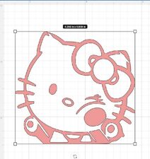 Hello Kitty Car Sticker Hitting Glass Decal Vinyl Classic Retro Character