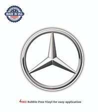 Mercedes Benz Logo Vinyl Decal Sticker Car Truck Bumper 4mil Bubble Free Us Made
