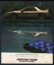1985 Pontiac Fiero Se Car Photo Vintage Print Ad