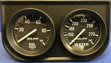 Auto Meter Autogage 2392 Black Two Gauge 2 Consol Oil Pressure Water Temp