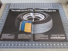 1971 Goodyear Tire Polyglas Cutaway View 2 Page Centerfold Vintage Print Ad