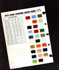 1979 Ford Striping Color Chip Chart Paint Sample Brochure Mustangthunderbird