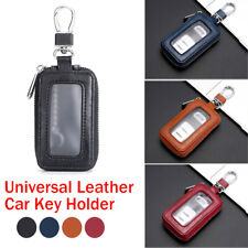 Leather Universal Car Remote Key Fob Chain Zipper Wallet Holder Bags Case Cover