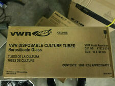 Vwr 47729-574 Case Of 1000pc Culture Tubes 15 X 85mm