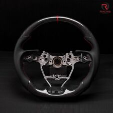 Real Carbon Fiber Flat Customized Sport Steering Wheel 2018-23 Camry Avalon Rav4