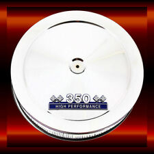 Chrome Air Cleaner For Small Block 350 Chevy With 350 Emblem Chrome Blue Sbc